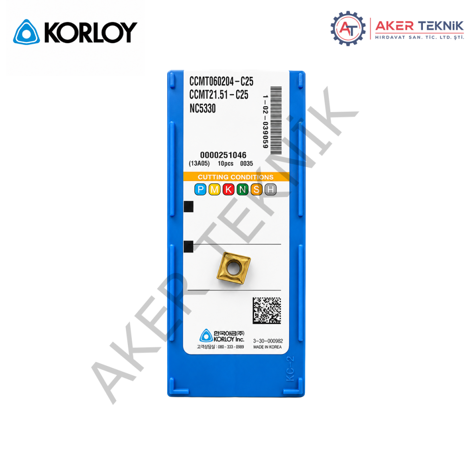 KORLOY CCMT060204-C25 NC5330