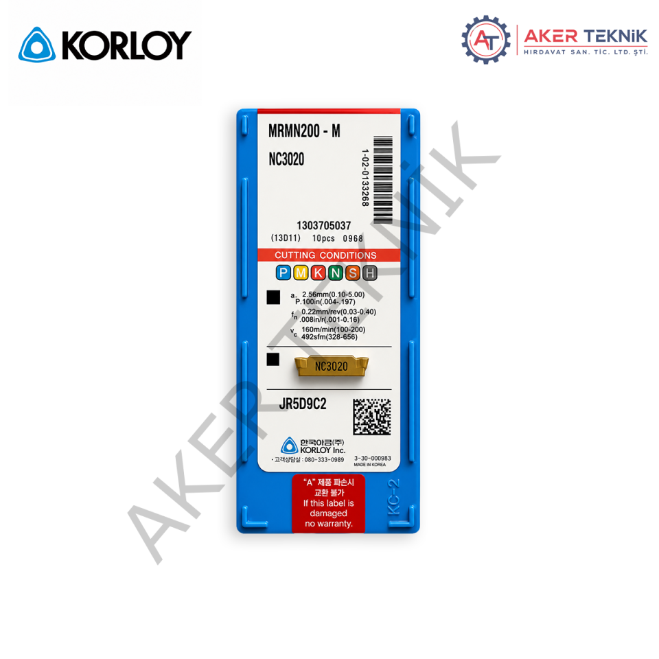KORLOY MRMN200-M NC3020 PROFİL TORNA ELMASI