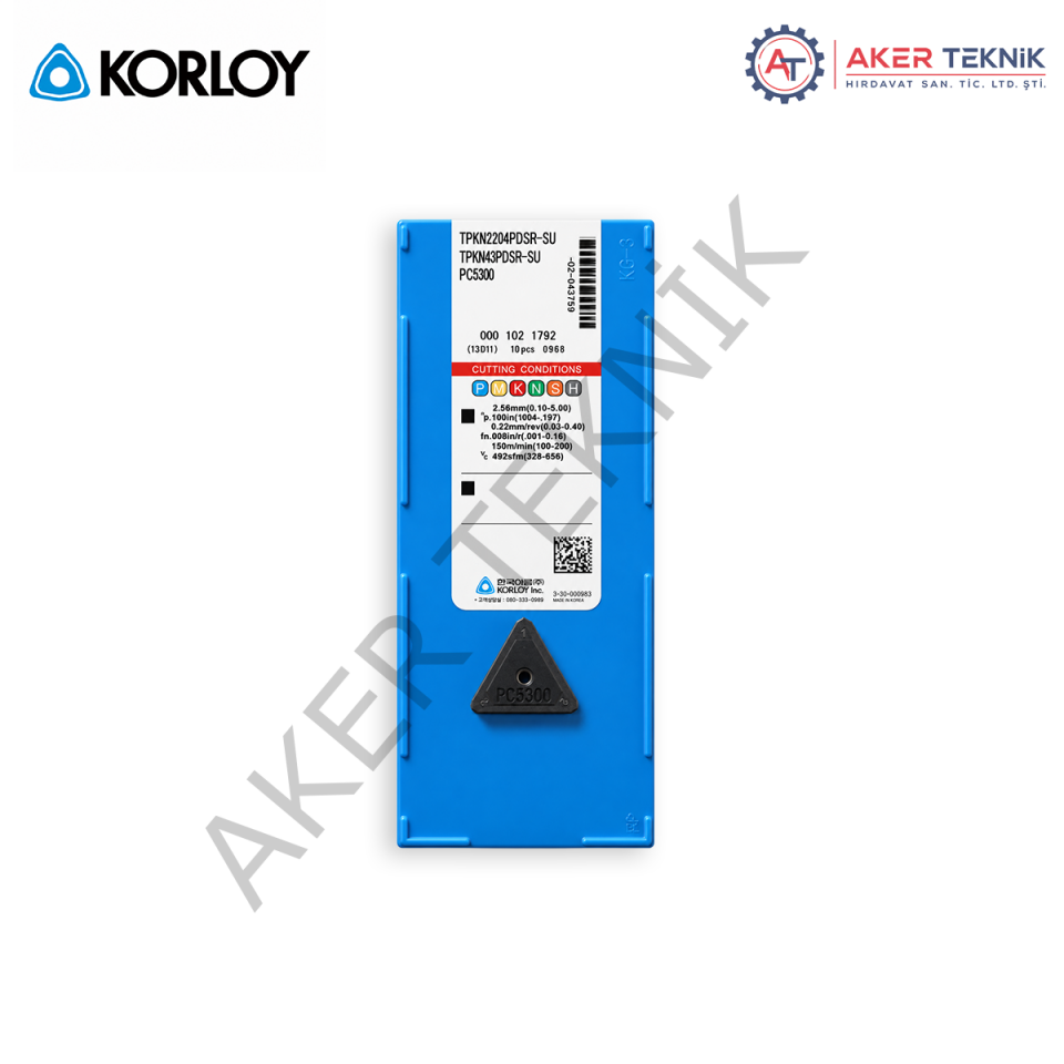 KORLOY TPKN2204PDSR-SU PC5300 ÇELİK FREZE UCU