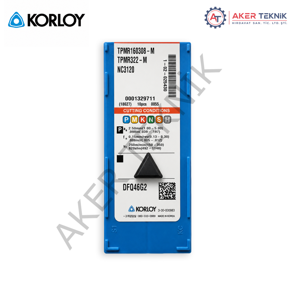 KORLOY TPMR160308-M NC3120 Çelik Torna Ucu
