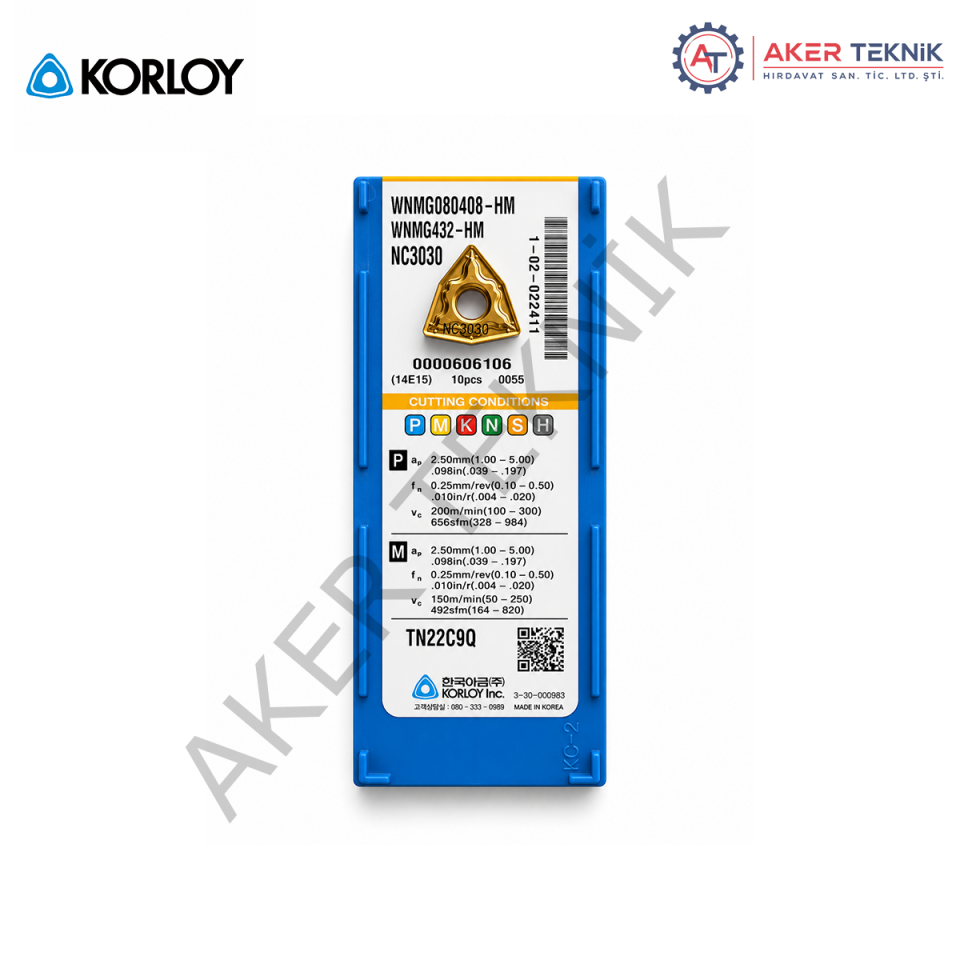 KORLOY WNMG080408-HM NC3030 ÇELİK TORNA UCU