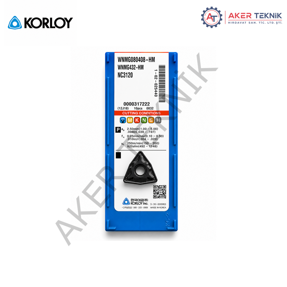 KORLOY WNMG080408-HM NC3120 TORNA UCU