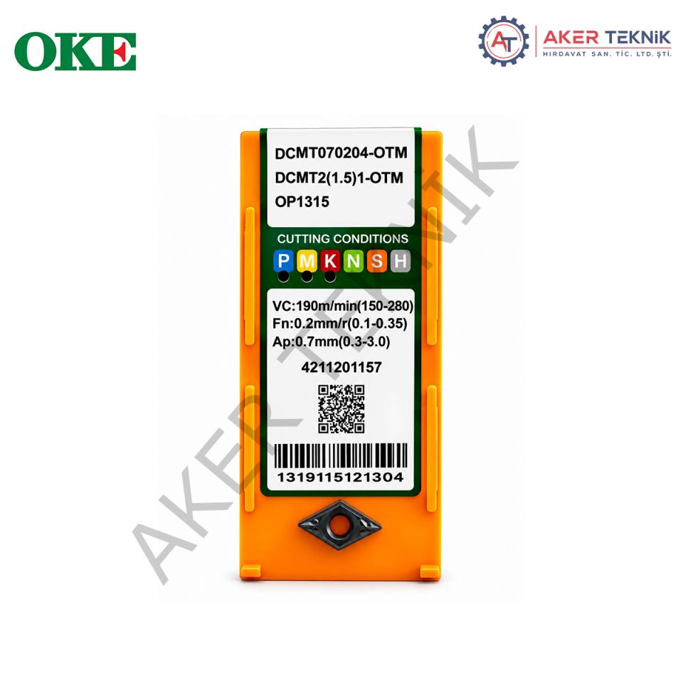 OKE DCMT070204-OTM OP1315 DCMT TORNA UCU