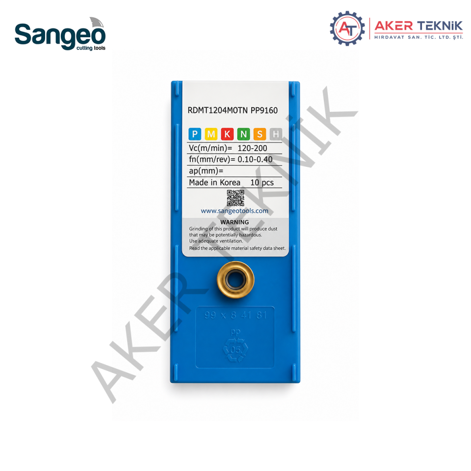 SANGEO TOOLS RDMT1204M0TN YUVARLAK FREZE UCU