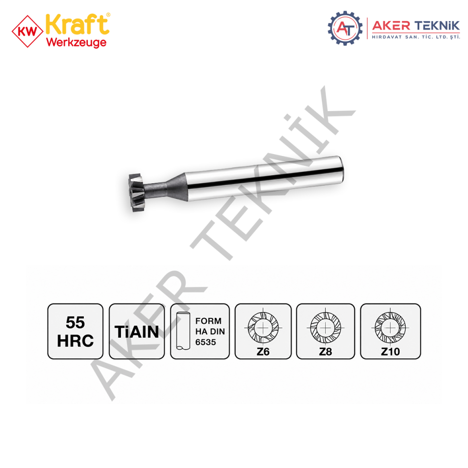 KRAFT Karbür T-Yarık Frezesi